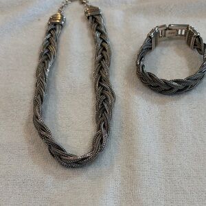 Brighton Silver Braided Necklace